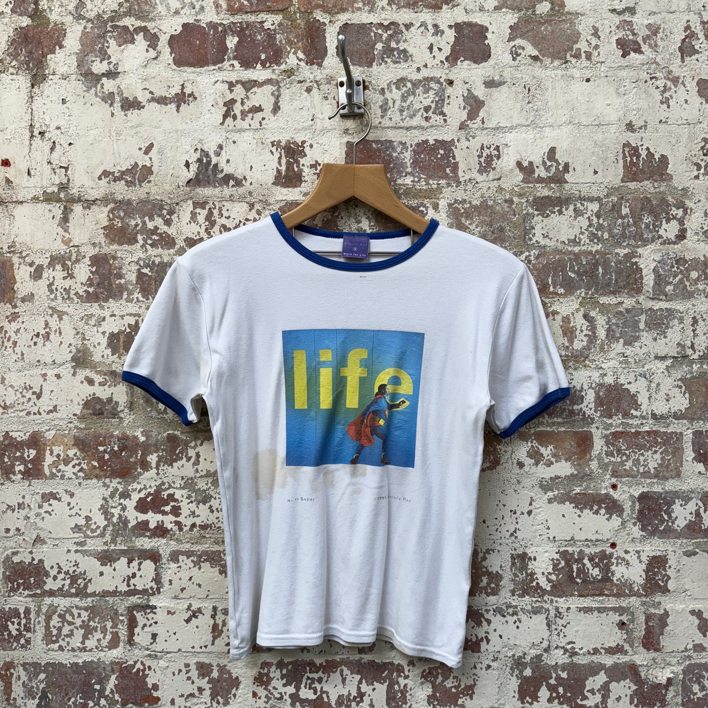 1990s White Simply Red 'Life' Graphic Band T-Shirt