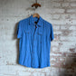 1990s Blue Rayon Diesel Embroidered Shirt
