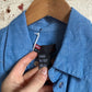 1990s Blue Rayon Diesel Embroidered Shirt