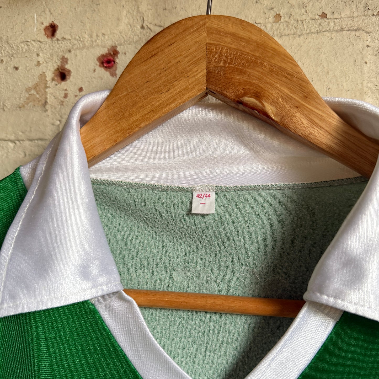 1970s Green Velvet Flocked Print Shirt