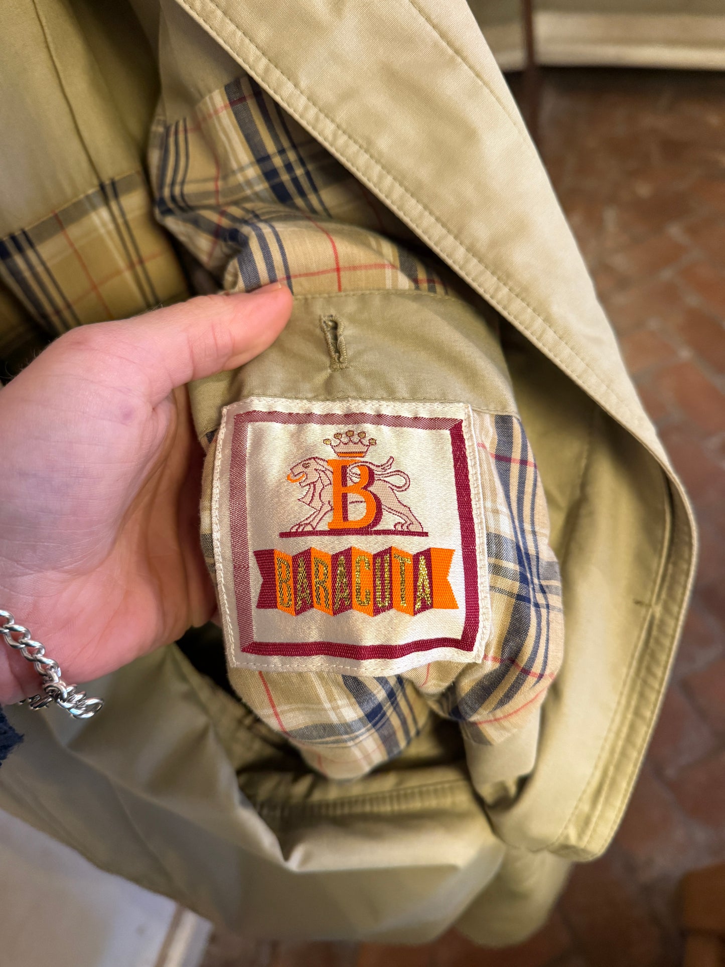 1980s Cream Barcauta Mens Trenchcoat Mac Jacket