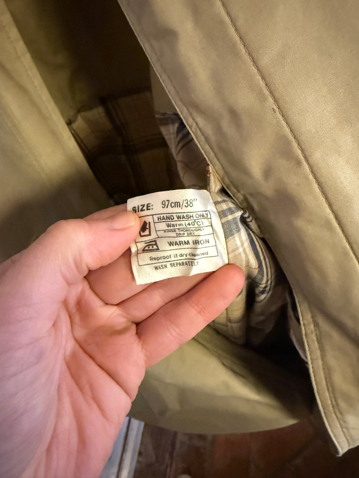 1980s Cream Barcauta Mens Trenchcoat Mac Jacket