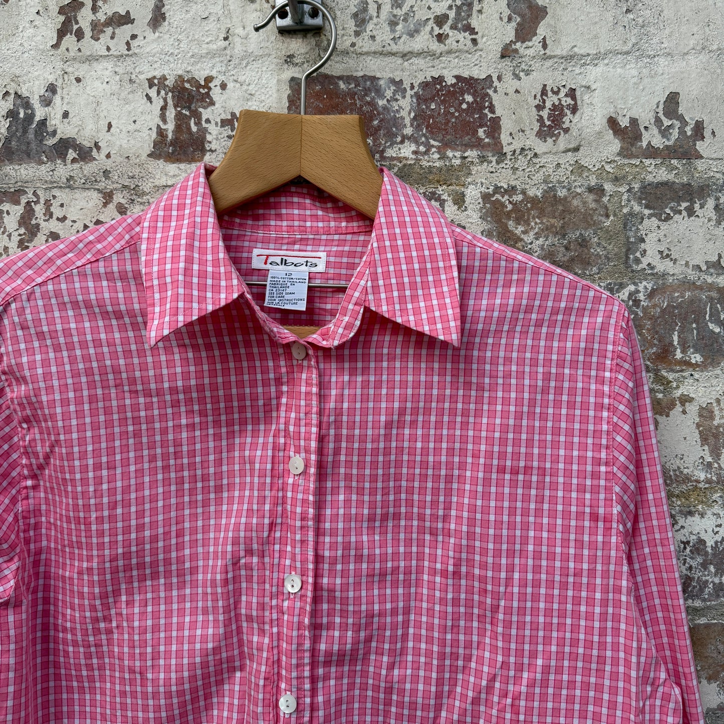 1990s Red Checkered Button Up Shirt