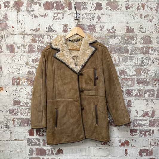 1970s Suede Shearling Leather Jacket