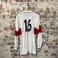 1990s White Graphic Rugby Jumper