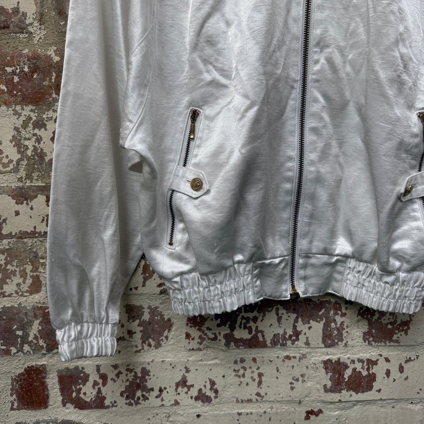 1980s White Ellesse Track Top