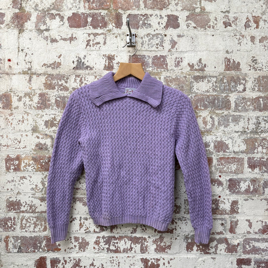 1960s Purple Wool Knitted Jumper