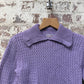 1960s Purple Wool Knitted Jumper