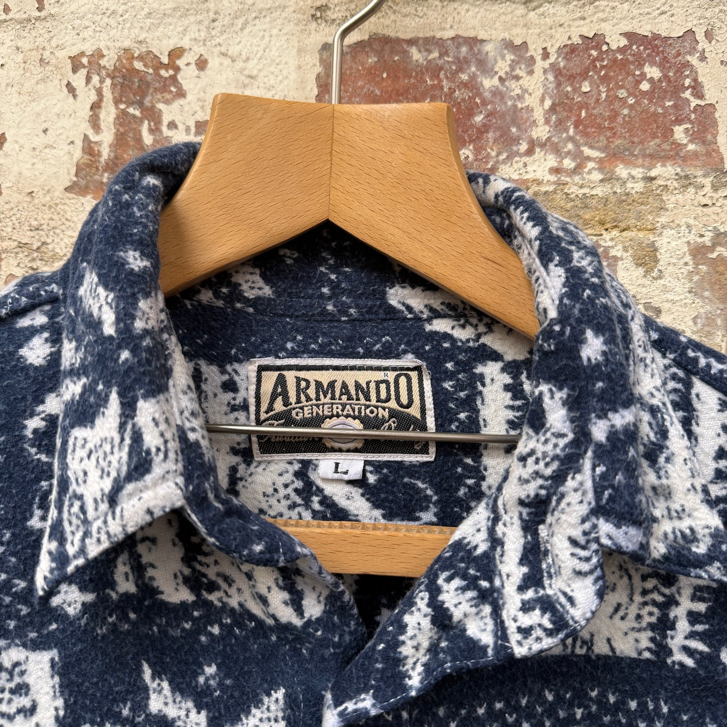 1990s Printed Long Sleeve Shirt