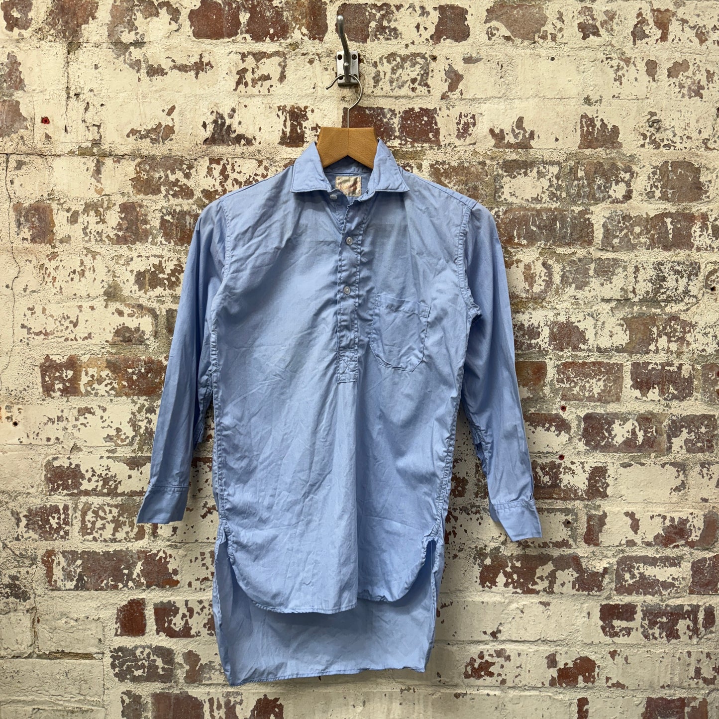1950s Blue British Cotton Shirt