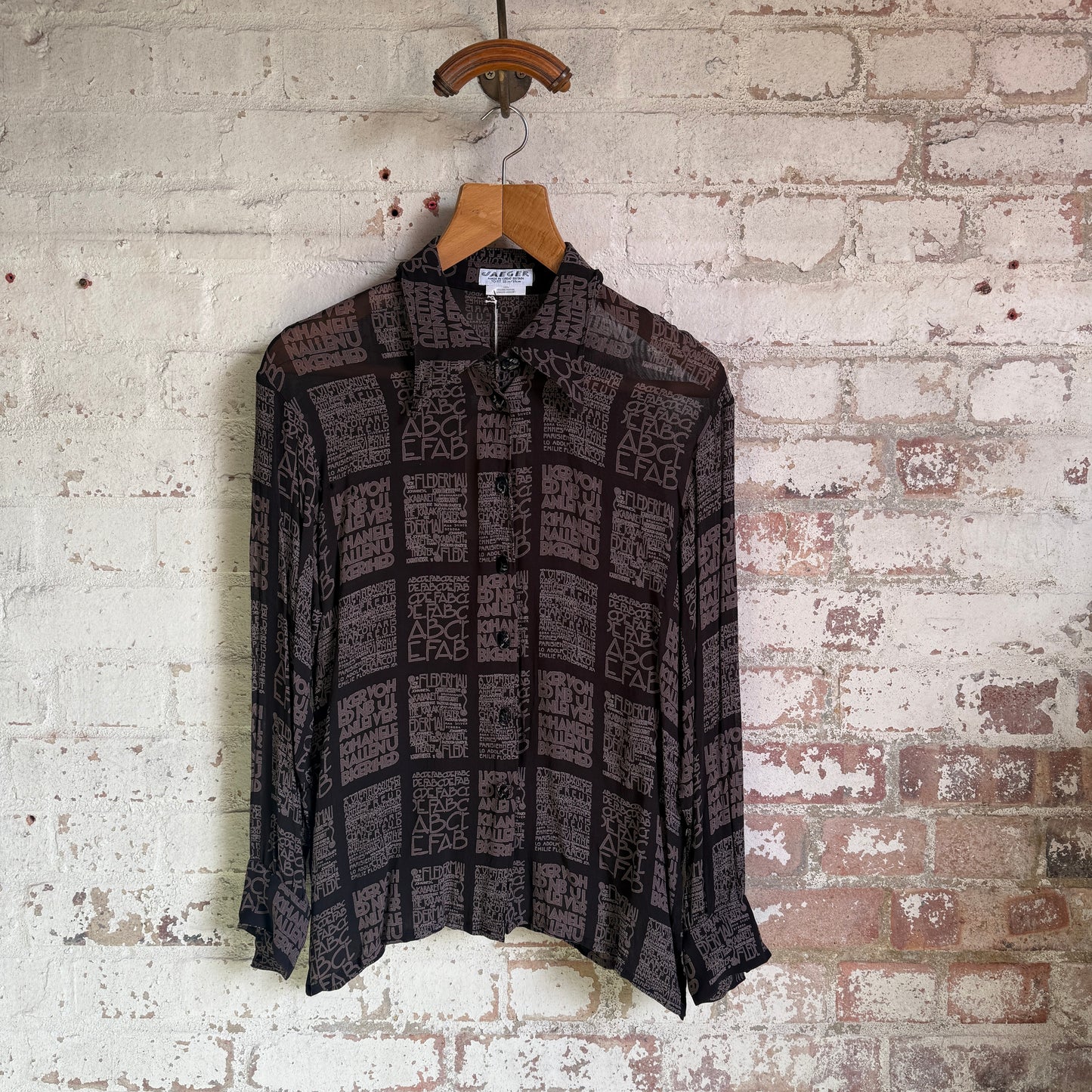 1980s Jaeger All Over Graphic Shirt