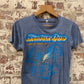1980s Navy Faded Distressed Status Quo band Graphic T-Shirt
