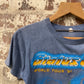 1980s Navy Faded Distressed Status Quo band Graphic T-Shirt