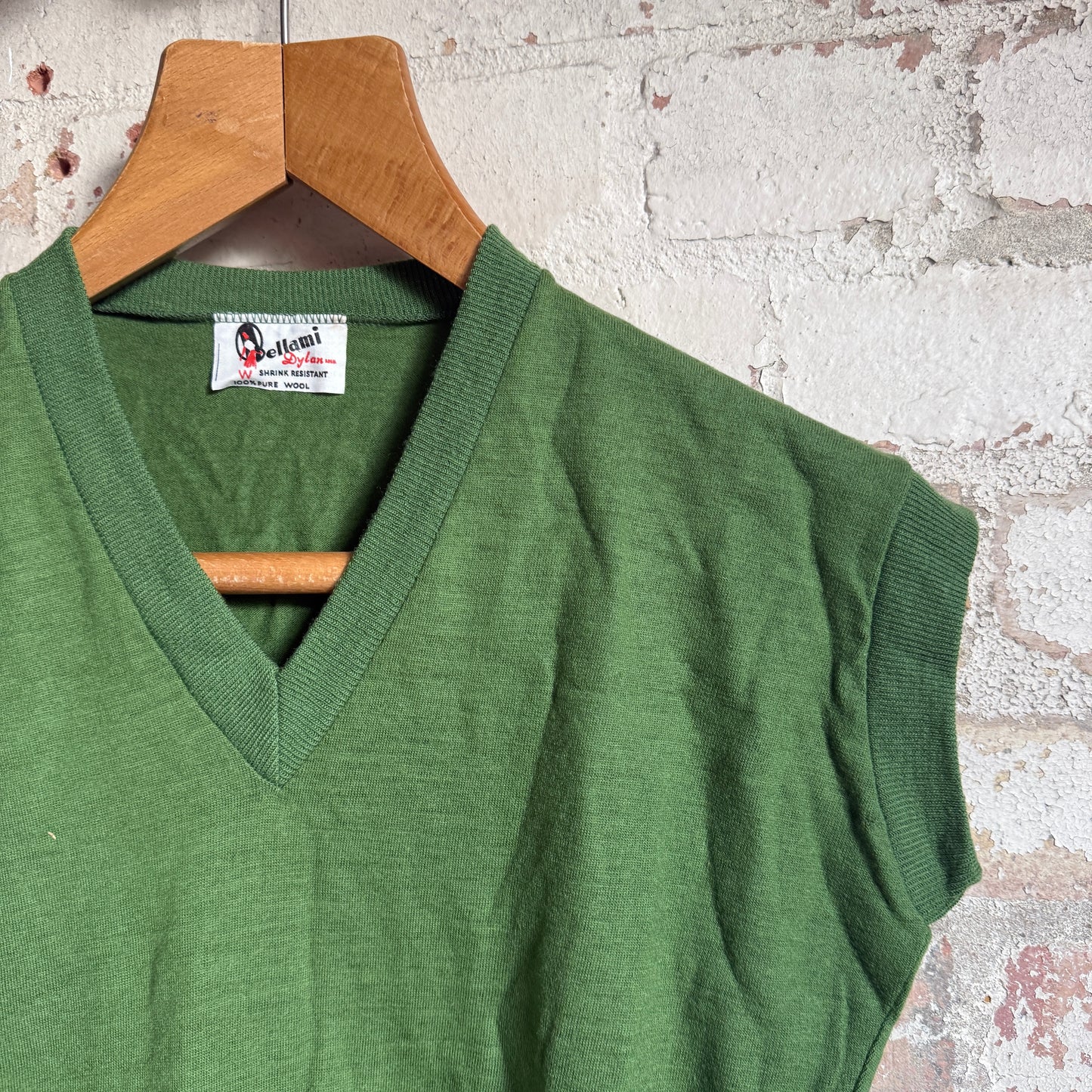 1960s Green Knitted Blouse Top