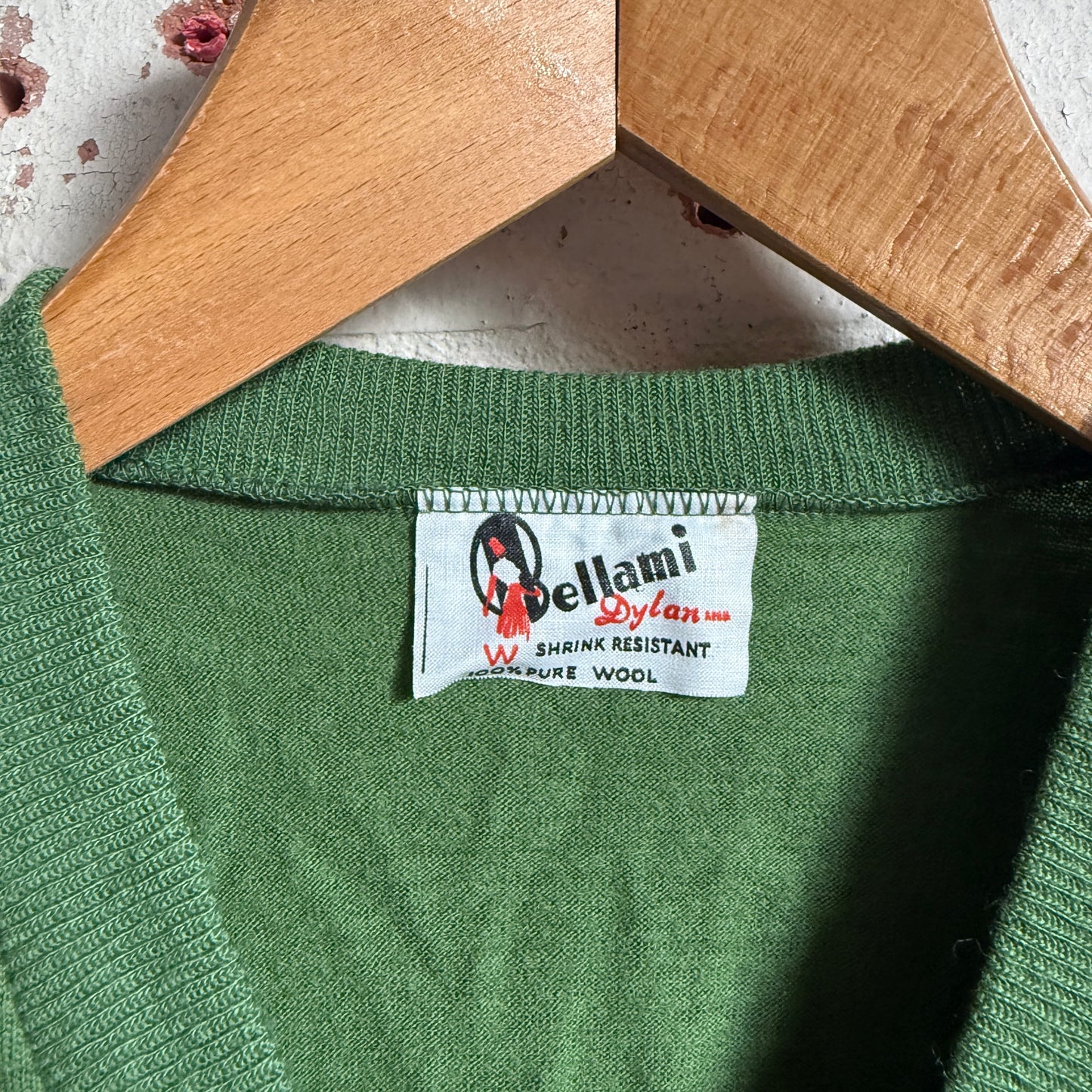 1960s Green Knitted Blouse Top