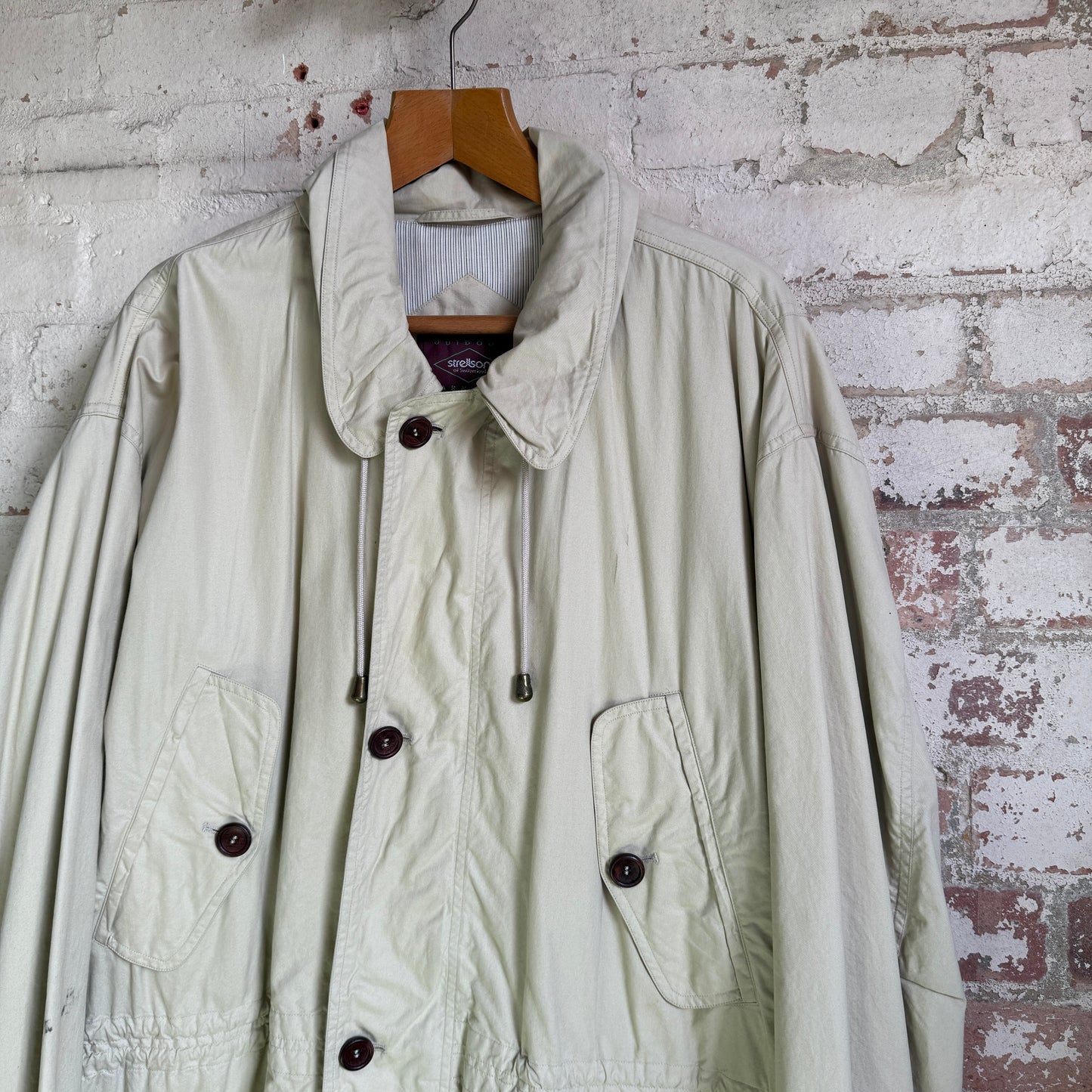 1980s Beige Swiss Walking Jacket Coat