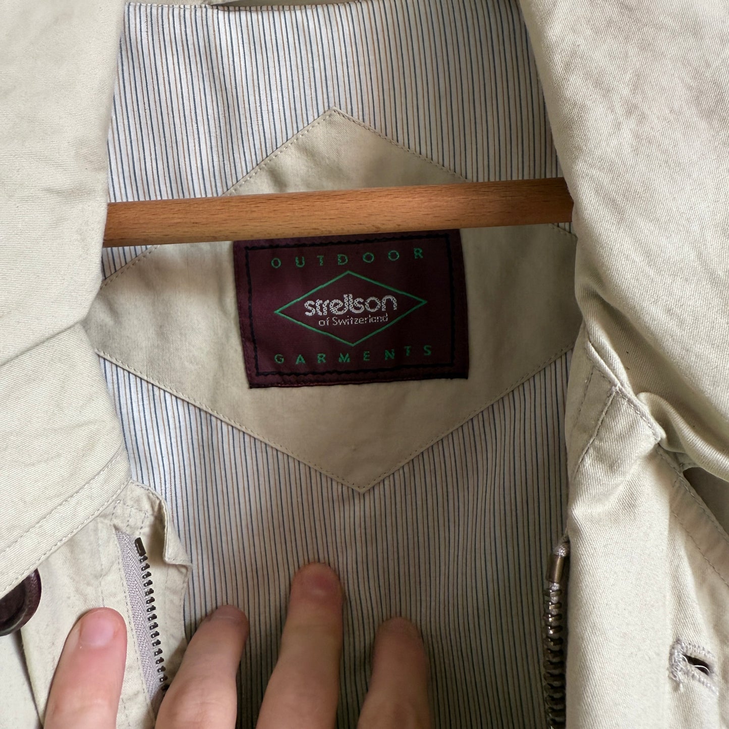 1980s Beige Swiss Walking Jacket Coat