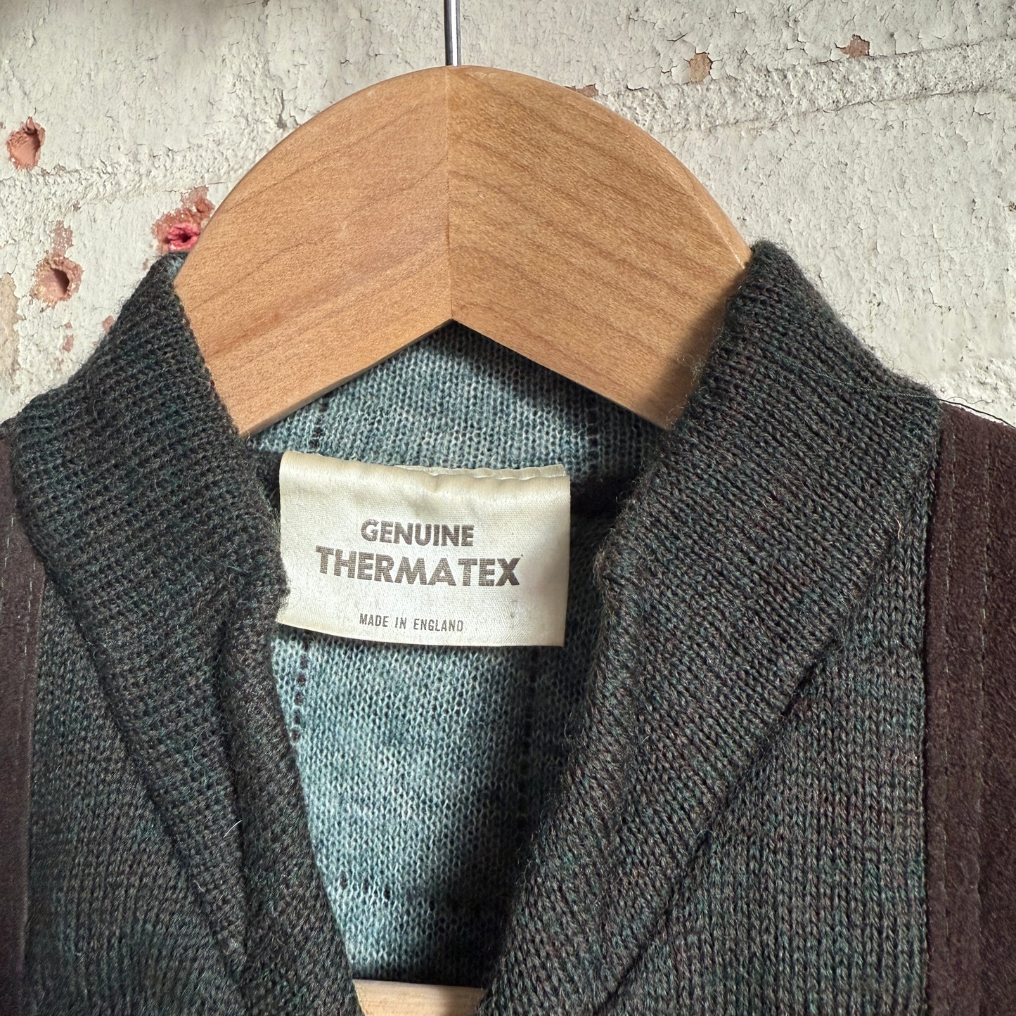 1980s Green Knitted Padded Shooting Gilet