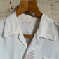 1950s White Rayon Loop Collar Leisure Shirt