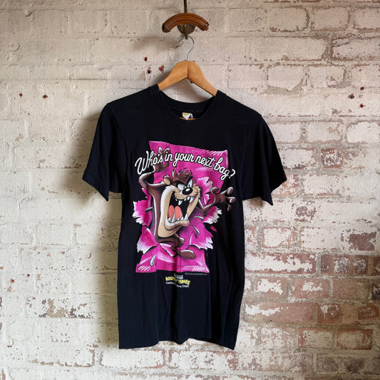1990s Black Looney Tunes Crisps Graphic T-Shirt