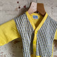 1960s Kids Yellow Unusual Cotton Cardigan