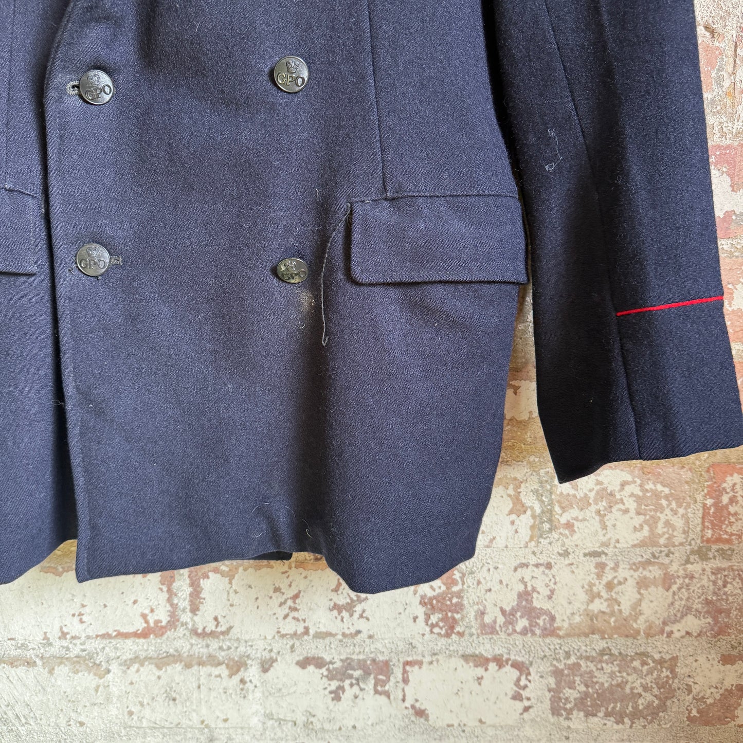 1960s Navy Wool GPO Post Office British Double Breasted Blazer