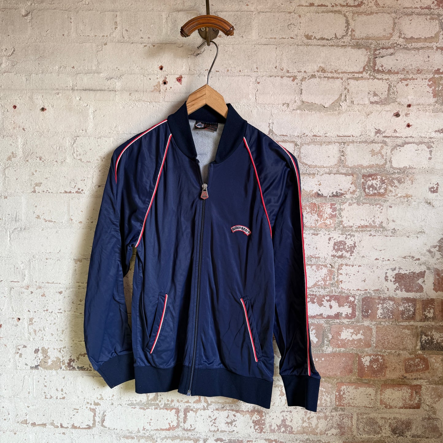 1980s Navy Sports Track Top