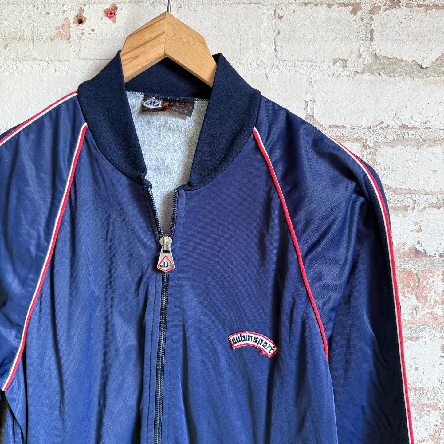 1980s Navy Sports Track Top