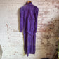 1970s Purple Indian Cotton Printed Boho Hippy Dress