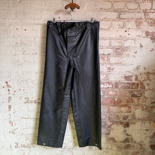 1950s Black PVC British Military Trousers