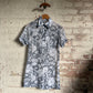 1970s Grey Printed Cotton Dress
