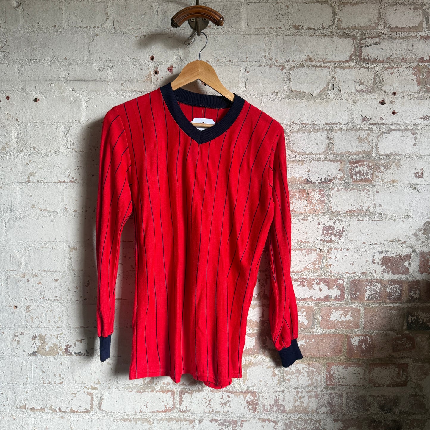 1970s Red Striped Football Template  Long Sleeve Top