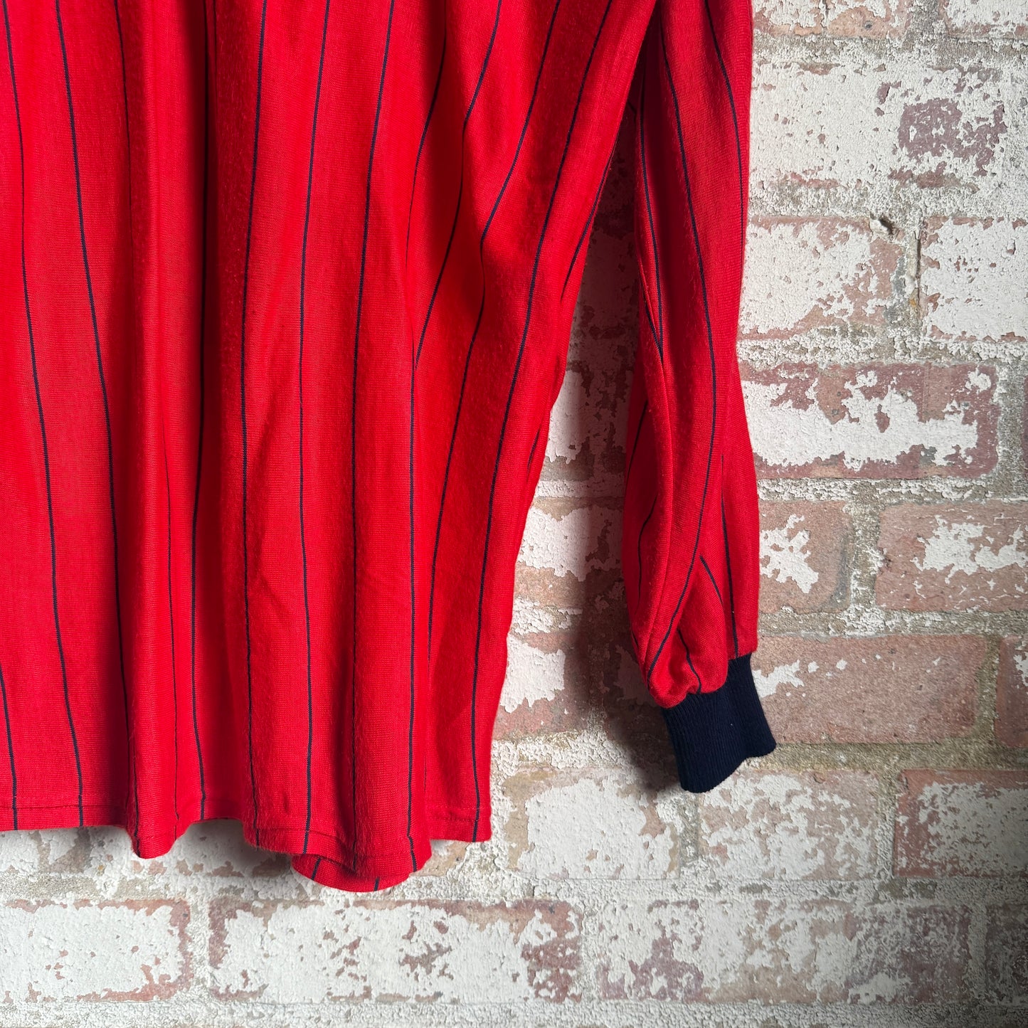 1970s Red Striped Football Template  Long Sleeve Top