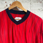 1970s Red Striped Football Template  Long Sleeve Top
