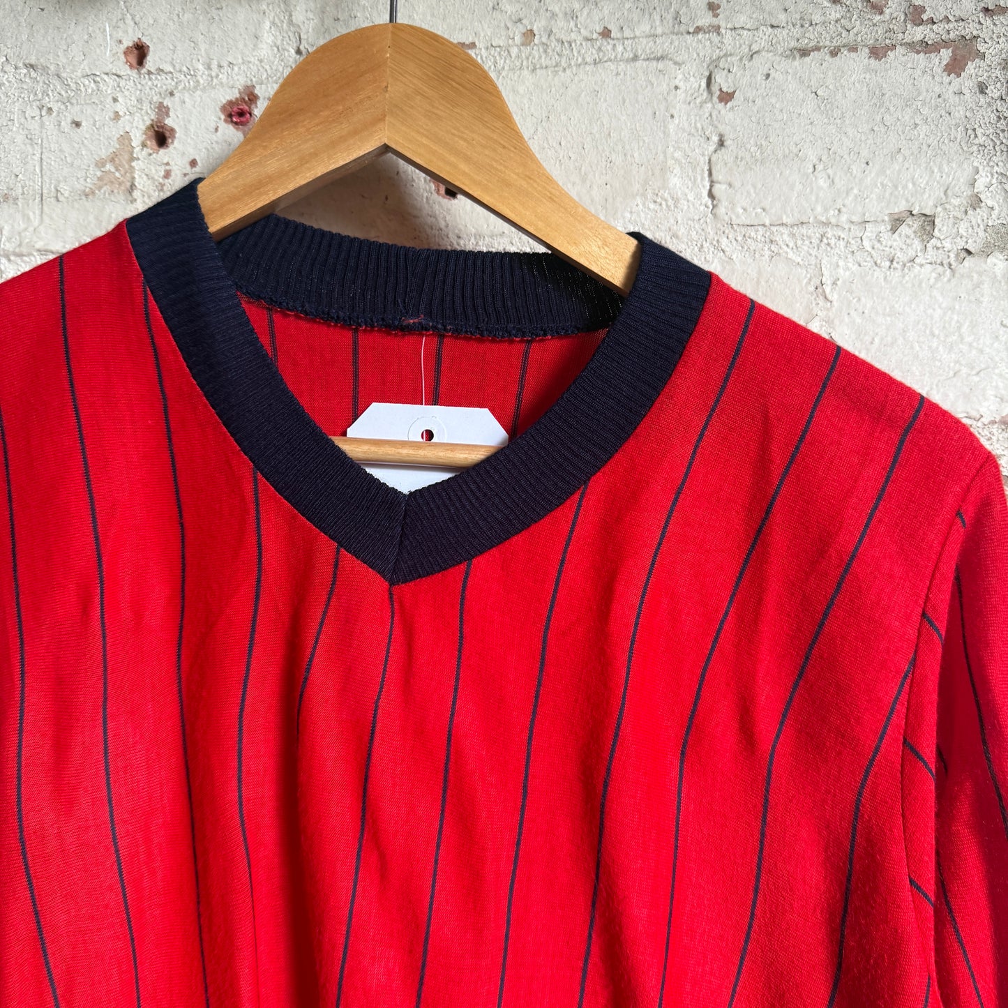 1970s Red Striped Football Template  Long Sleeve Top