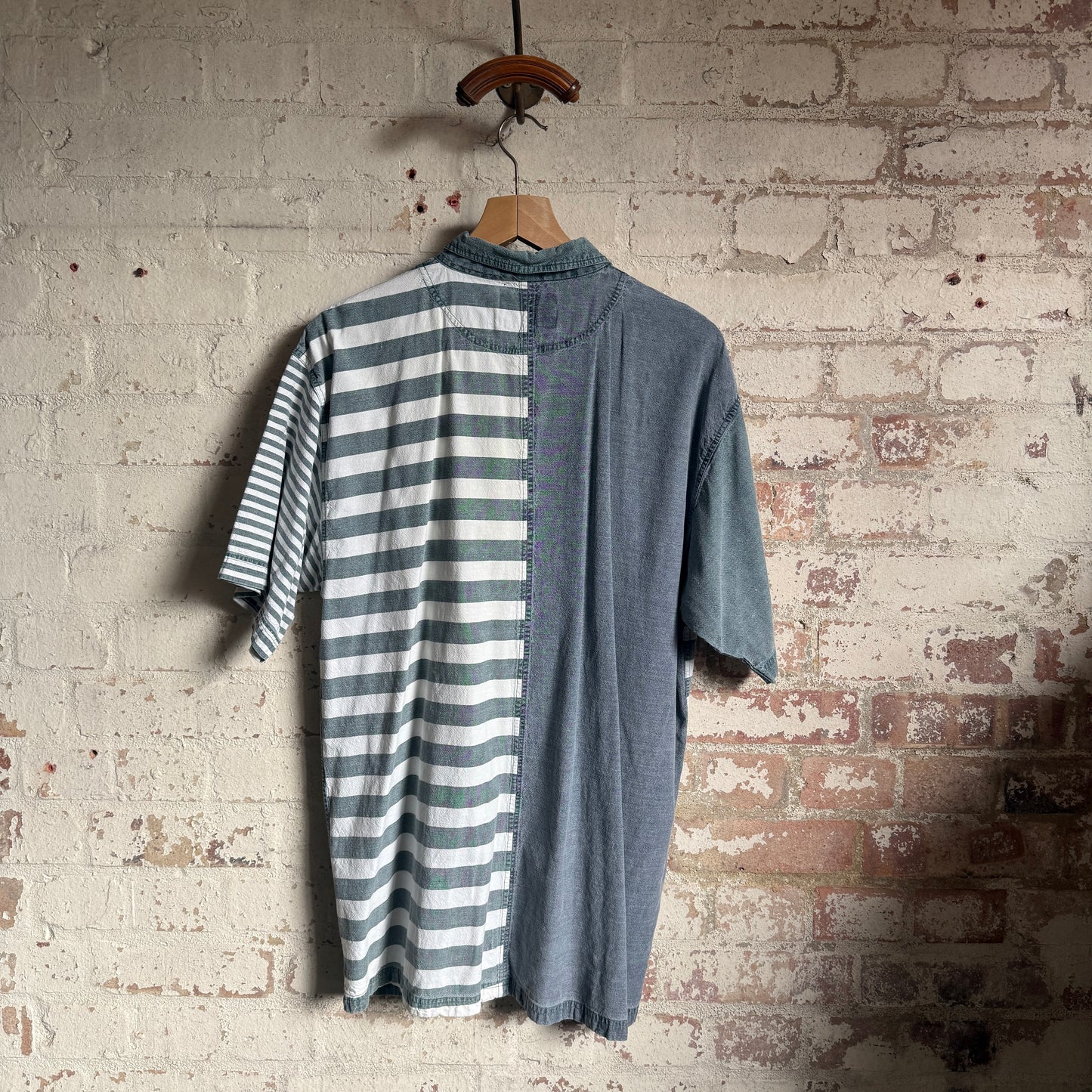 1980s Grey Striped Shirt