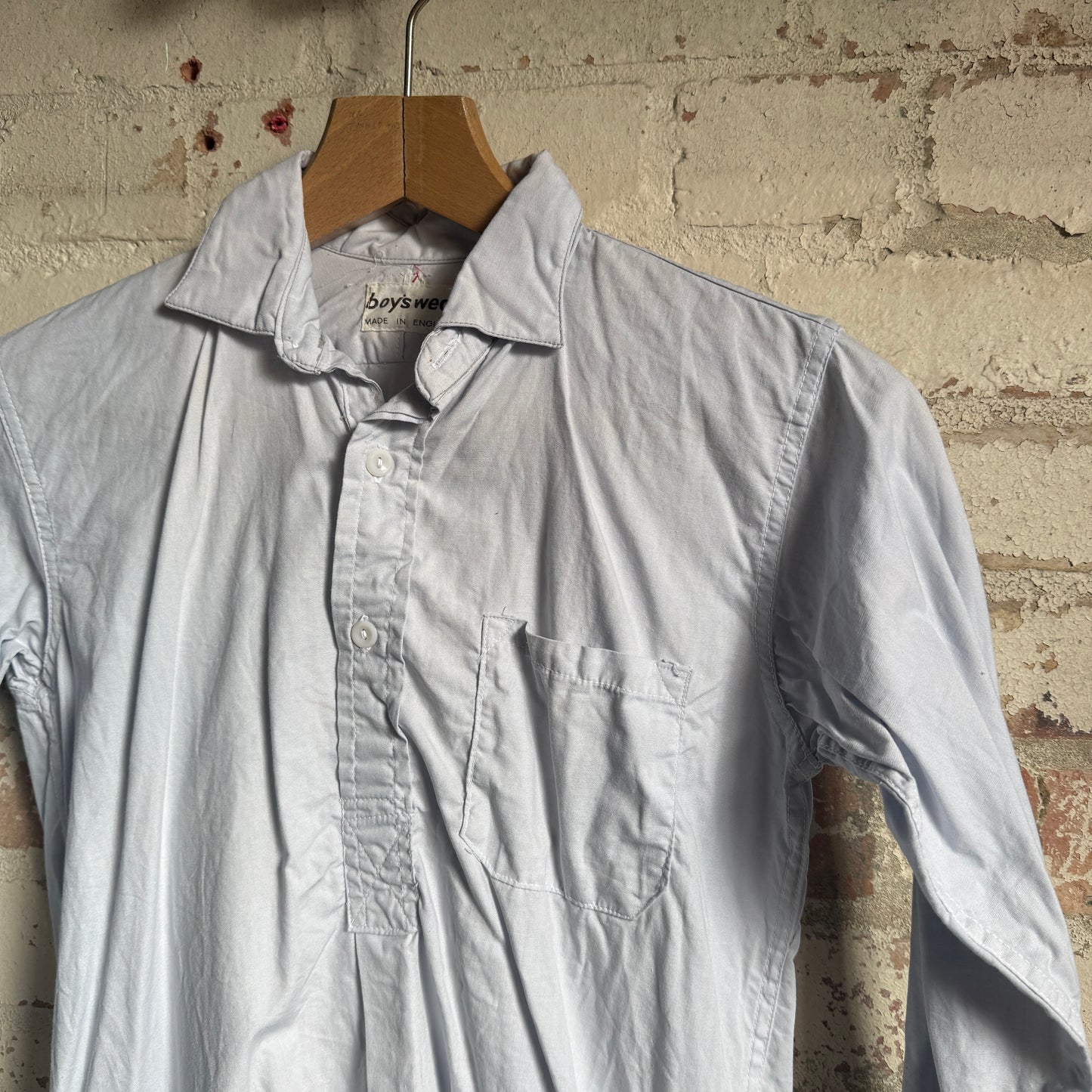 1960s Grey British Pullover Shirt