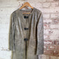 1970s Grey Unusual Leather Sci-fi Long Jacket