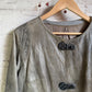 1970s Grey Unusual Leather Sci-fi Long Jacket
