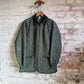 1980s Green Padded Quilted Jacket Coat