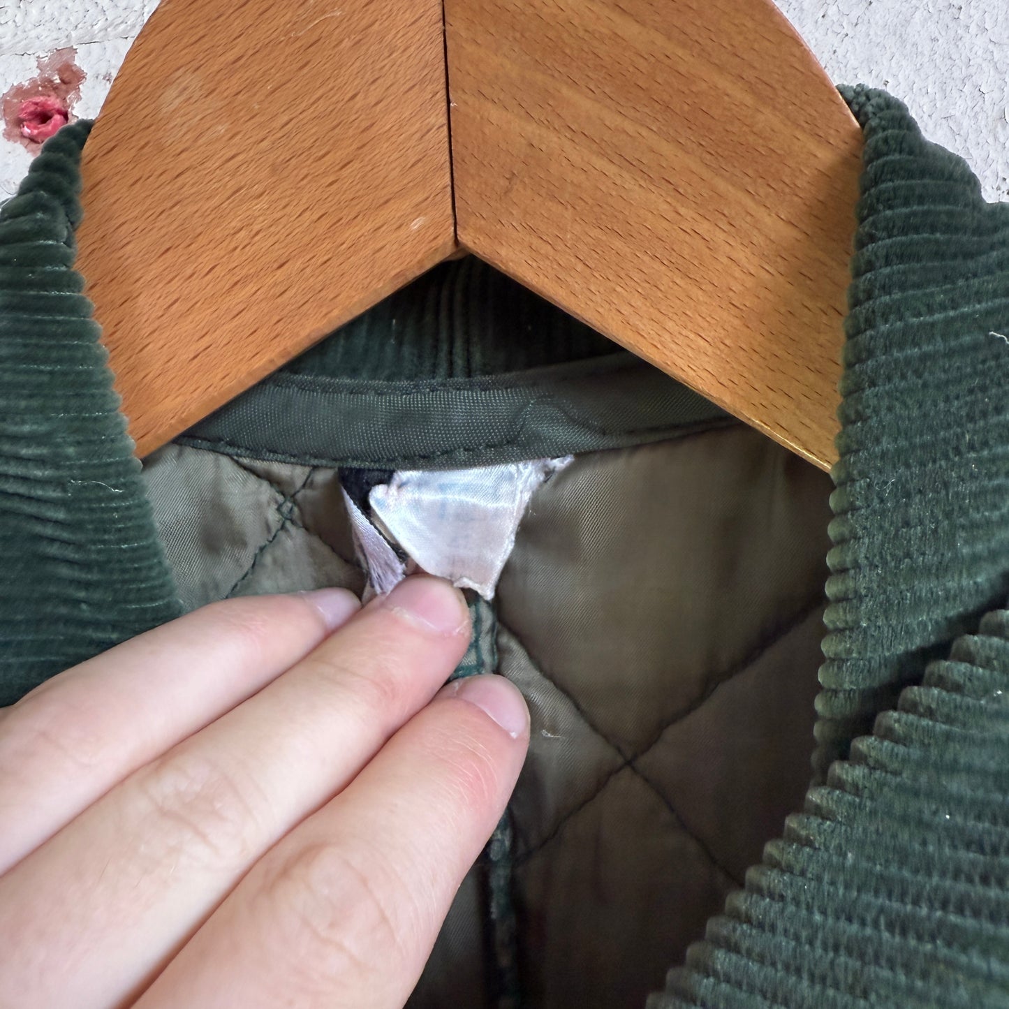 1980s Green Padded Quilted Jacket Coat