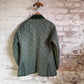 1980s Green Padded Quilted Jacket Coat