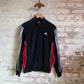 1990s Black Adidas Zip Track Top jacket