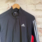 1990s Black Adidas Zip Track Top jacket