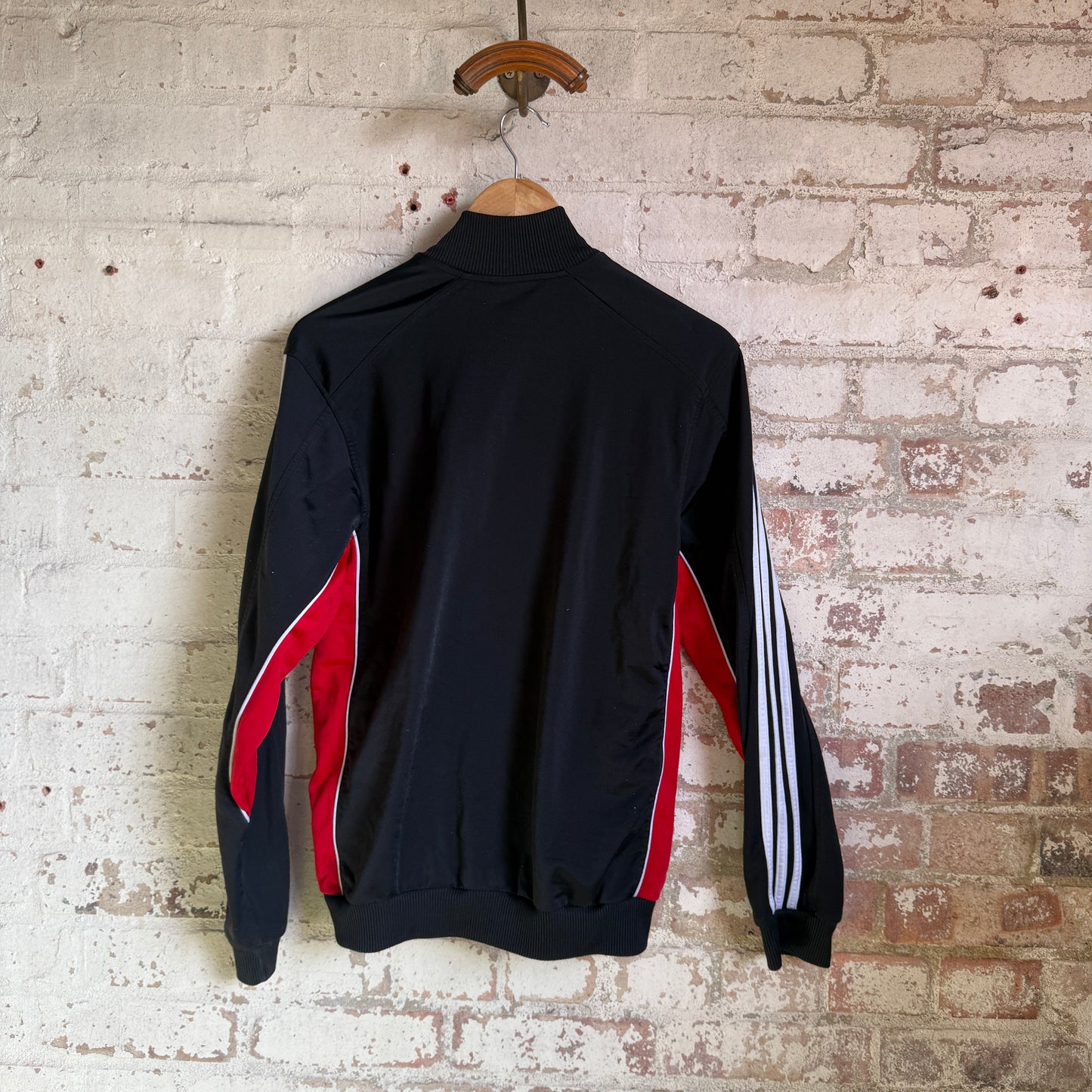 1990s Black Adidas Zip Track Top jacket