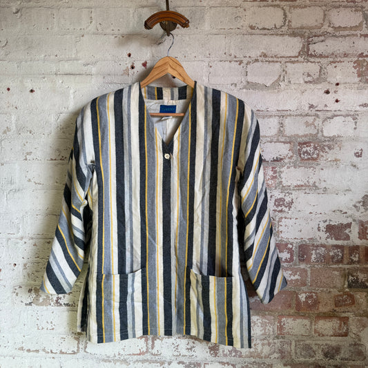1980s Striped Kenzo Blazer Jacket Coat