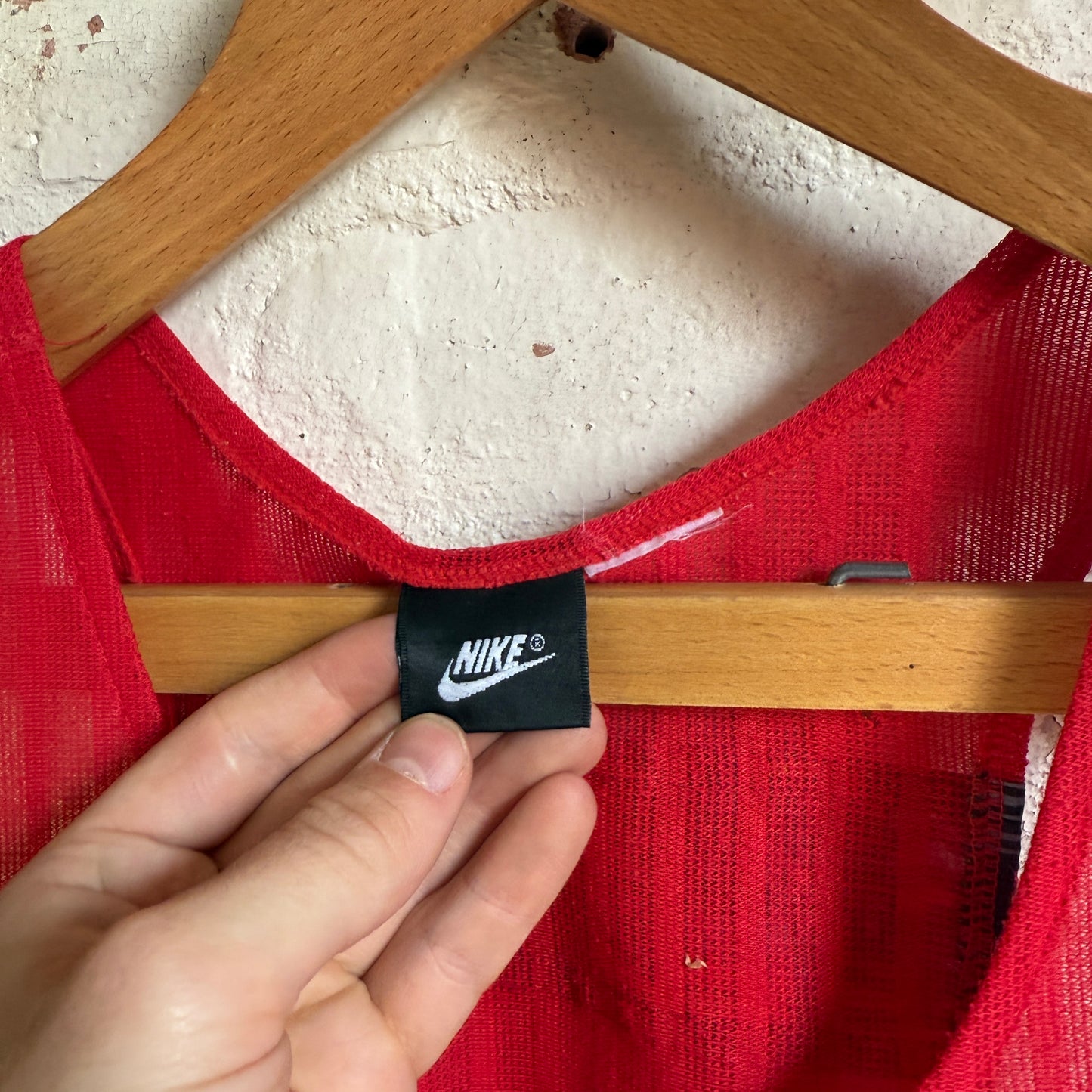 1990s Red Nike Sports Vest Top