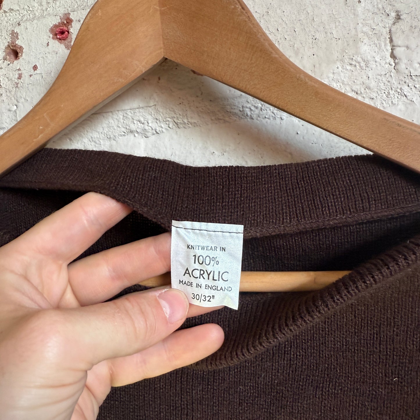 1970s Brown Stripe Knitted Boat Neck Top