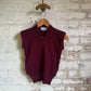 1950s Maroon Wool Knitted Tank Top Jumper