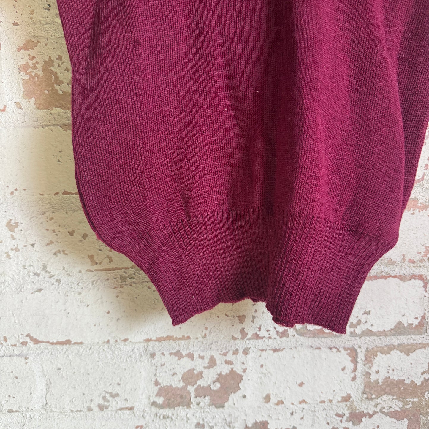 1950s Maroon Wool Knitted Tank Top Jumper